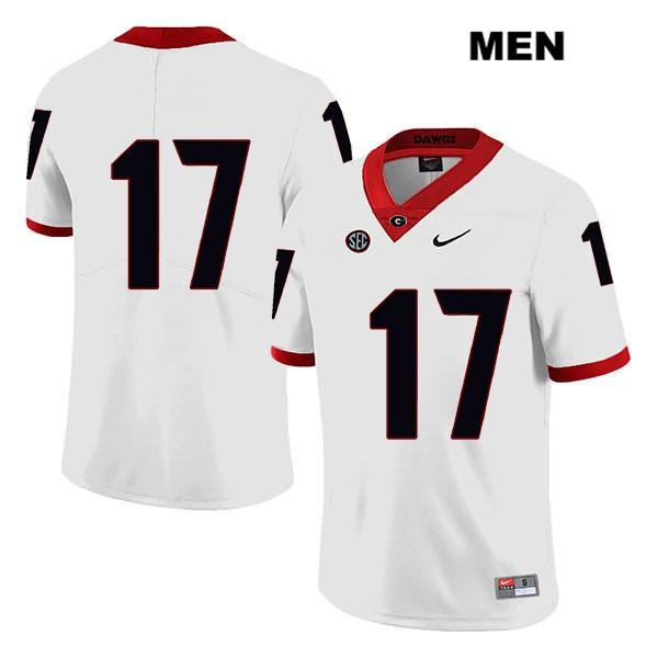 Georgia Bulldogs Men's Eli Wolf #17 NCAA No Name Legend Authentic White Nike Stitched College Football Jersey GVE7556PA